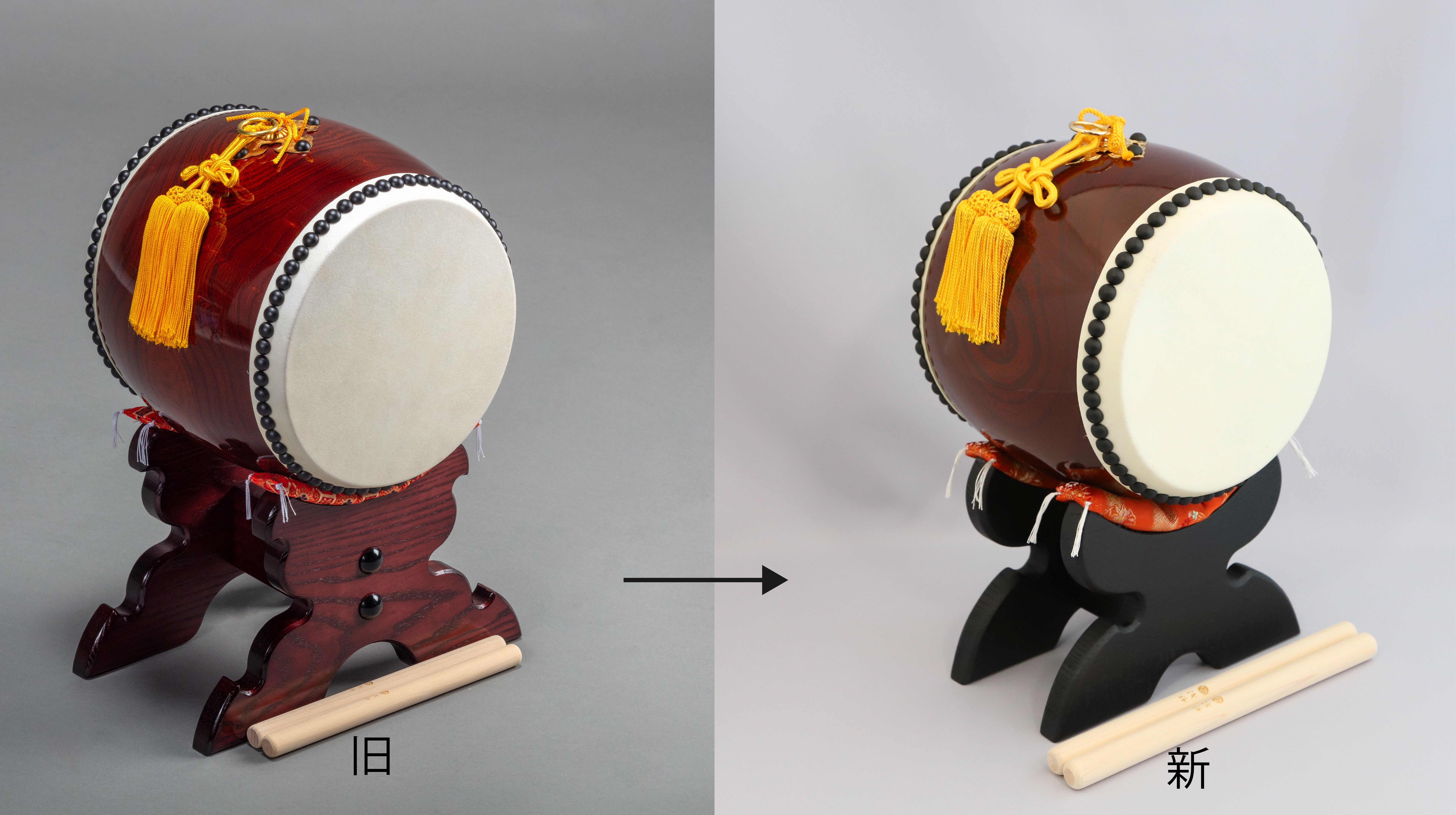 飾り太鼓の台の色の変更について | 浅野太鼓